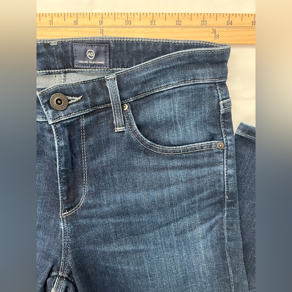AG Adriano Goldschmied The Prima Crop Jeans Women's Size: 26 Blue Mid Rise - Picture 10 of 16